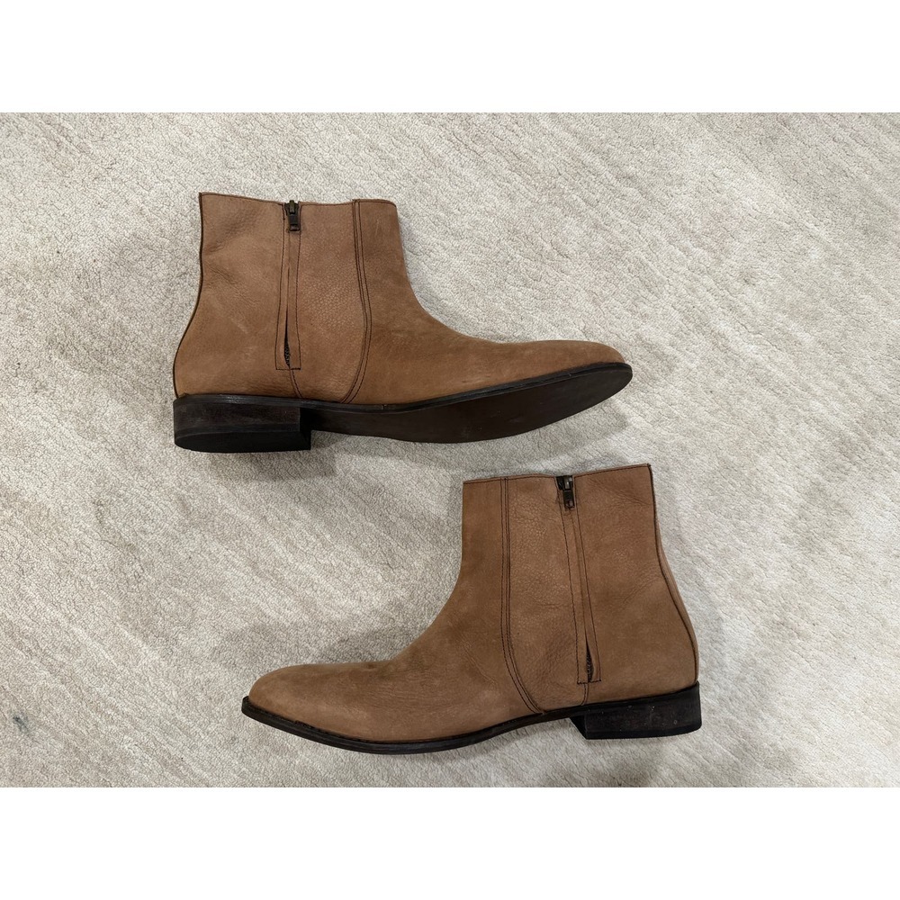 Men's New Hawkings Mcgill Taupe Leather Fashion Ankle Boots Size 13